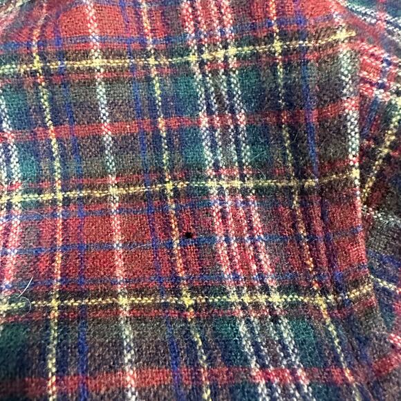 Vintage Pendleton 100% Pure Virgin Wool Shirt Flannel Plaid Mens L Button Up - Picture 12 of 16